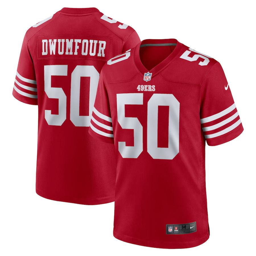 Men San Francisco 49ers 50 Michael Dwumfour Nike Scarlet Home Game Player NFL Jersey
